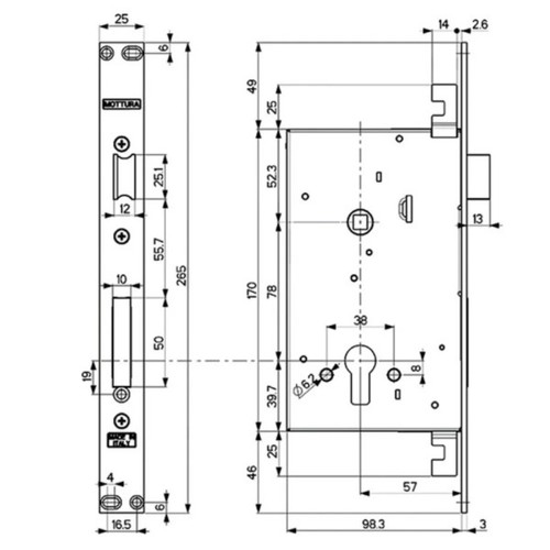 Serrure mottura 89b851w000 - mottura,
