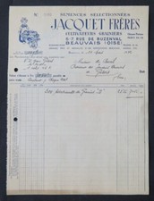 Facture 1912 JACQUET semence