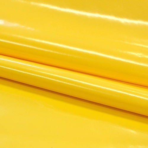 Toile cirée unie jaune - jaune, bouton