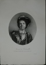 Portrait. Buste En Ovale. Lithographie De P. Sudre D'après Le Tableau De Rig