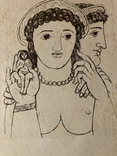 Gravure  Barta 1950 Eau Forte