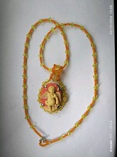Collier Avec Camée Orange