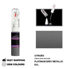 POUR CITROEN PLATINIUM GREY EVL Kit de fixation pinceau stylo peinture retouc...