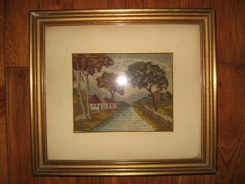 Ancienne tapisserie canevas - ancienne,