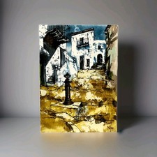 Bernard Dufour Huile Sur Toile Copie "Via Du Méditerranée" Grèce/Italie 45x33