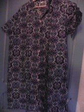 ANCIENNE BLOUSE MANCHE COURTE DE GRAND MERE COTON T 6