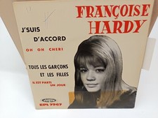 FRENCH EP 45 tours FRANCOISE HARDY j'suis d'accord 1962 Languette et centreur
