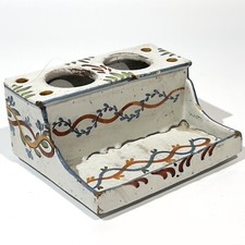 Encrier en Faïence de Quimper XVIIIe début XIXe Art Populaire Nevers Le Croisic