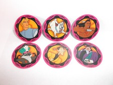 LOT DE 6 POGS « PICSOU MAGAZINE » (DISNEY) - POCAHONTAS – VINTAGE
