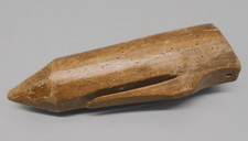 -ANCIEN COFFIN EN BOIS ETUI A PIERRE A AIGUISER jus de grange trous d'insectes D