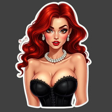 Pinup Girl Sticker Vinyl Decal