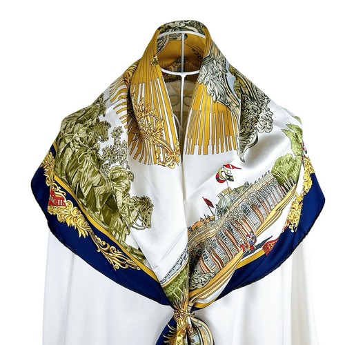 Foulard vintage soie hermes - vintage, en