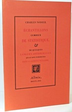 Charles Nodier ÉCHANTILLONS CURIEUX de STATISTIQUE  BIBLIOPHILE POLYGRAPHE LIVRE