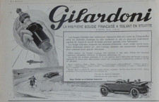 PUBLICITÉ PRESSE 1926 BOUGIE GILARDONI POUR BUGATTI BUIRE TERROT AMILCAR PEUGEOT