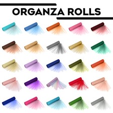 Organza Tissu 29cm Largeur X 25m Rouleau Extra Fin Mariage Décor Noeuds Écharpe