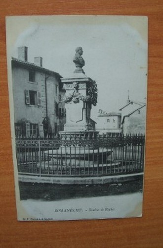 Cpa romaneche statue de - :,