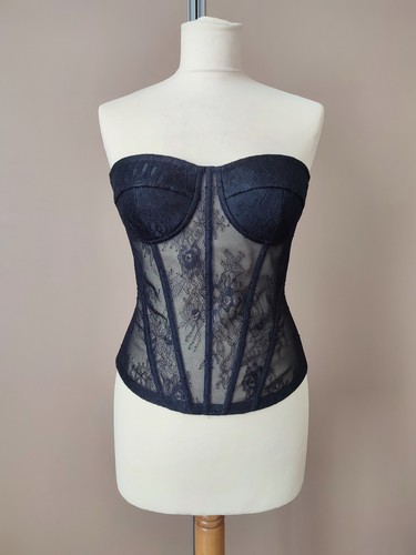 Corset bustier noir dentelle - corset,