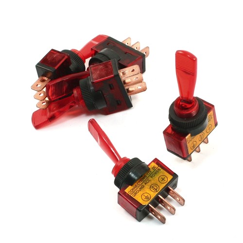 Pcs rouge lampe spst - 5 pcs,