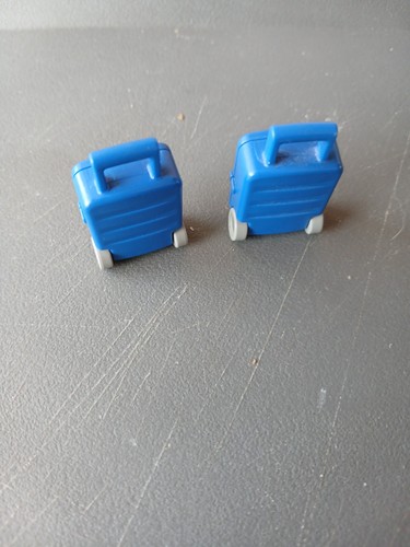 Valises bleus roullette - valises,