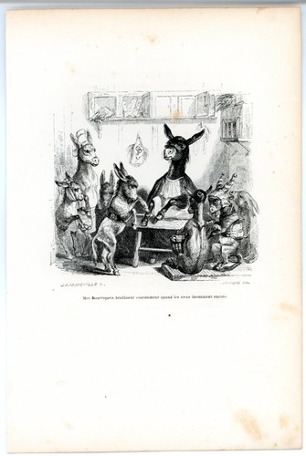Animaux savants granville - animaux, 1842