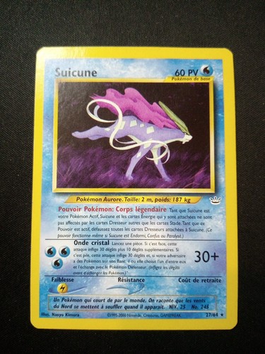 Carte pokémon suicune 64 - pokémon,