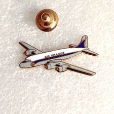 Pin's Lapel pin Enamel pins Aviation AVION DOUGLAS DC4 F-BBDG AIR FRANC EGF Sign