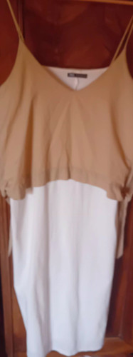 Robe zara t42 - blanche, et