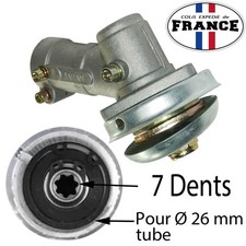 Renvoi d'angle  TETE  débroussailleuse pour Diamètre tube 26mm 7dents