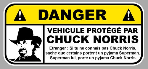Danger vehicule protege par - danger,