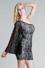 Lace Nude Dress L New