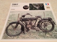 Carte moto Terrot 500 motorette N' 5 1914 collection Atlas motorbike France