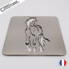 Dessous de Plat Cheval de Face en Inox