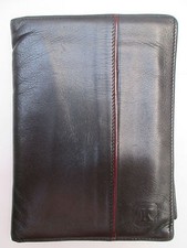 -AUTHENTIQUE portefeuille/porte-chéquier K cuir TBEG vintage 70's