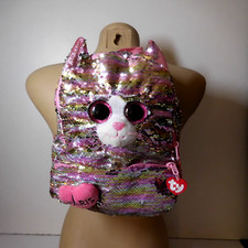 N23.552 Ty Esmeralda Juratoys 2019 I Love Paris mini sac dos chat rose paillette