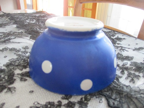 Ancien bol bleu pois - à,