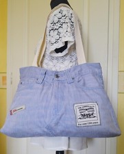 Sac à main  jean  avec  Levi's 506 Bleu - Style vintage Pin Up -Girly - Handmade