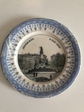 Ancienne Assiette Exposition de Lyon Terre De Feu GRIGNY LA PLACE CARNOT 12