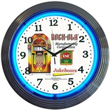 Rock-Ola Jukebox Neon Clock