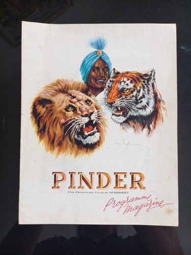 Programme cirque pinder - cirque, 1952