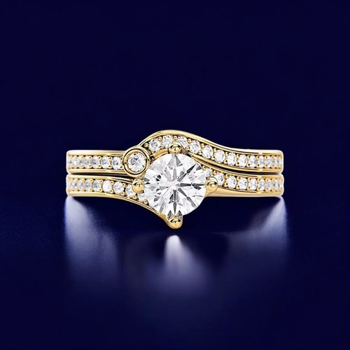 Bague jaune 18 carats - bague, en