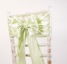 Satin Écharpe Chaise Noeuds