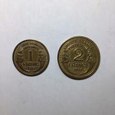 Lot Morlon 1 Et 2 Francs 1935