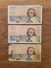 France Lot 3 Billets Anciens