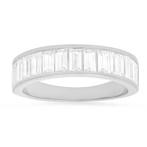 Baguette cut band ring - cz,