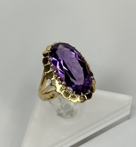 Bague marquise jaune 18 - bague, en