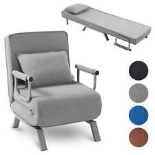 Makika Fauteuil Lit Chauffeuse Chaise Longue Accoudoirs Pliable Canapé Salon