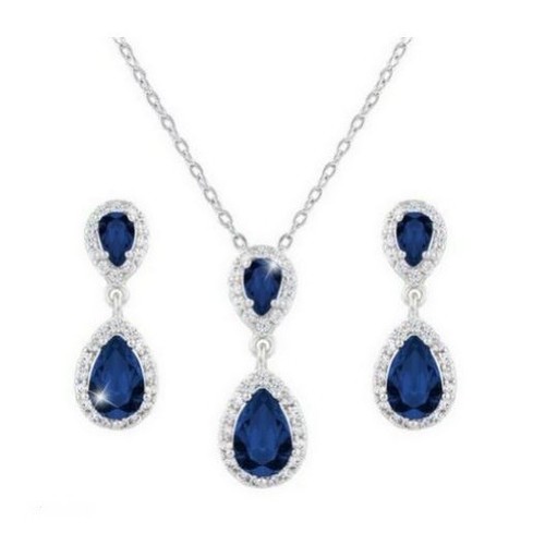 Parure bijou femme 3pc argent - parure,