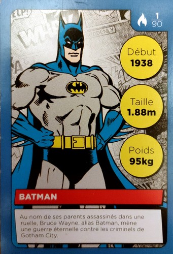 Carte auchan comics 1 - dc,