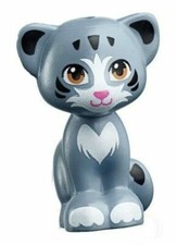 Lego Friends Animaux Minifigure Chat Assis Sable Bleu 41305 Yeux Jaunes Fourrure