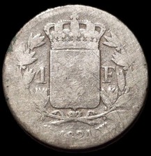 1 Franc Louis XVIII 1821 W